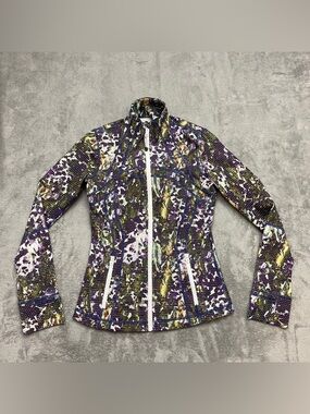 Lululemon Define Jacket Size 6 Floral Sport White Multi Purple Green W4I01S